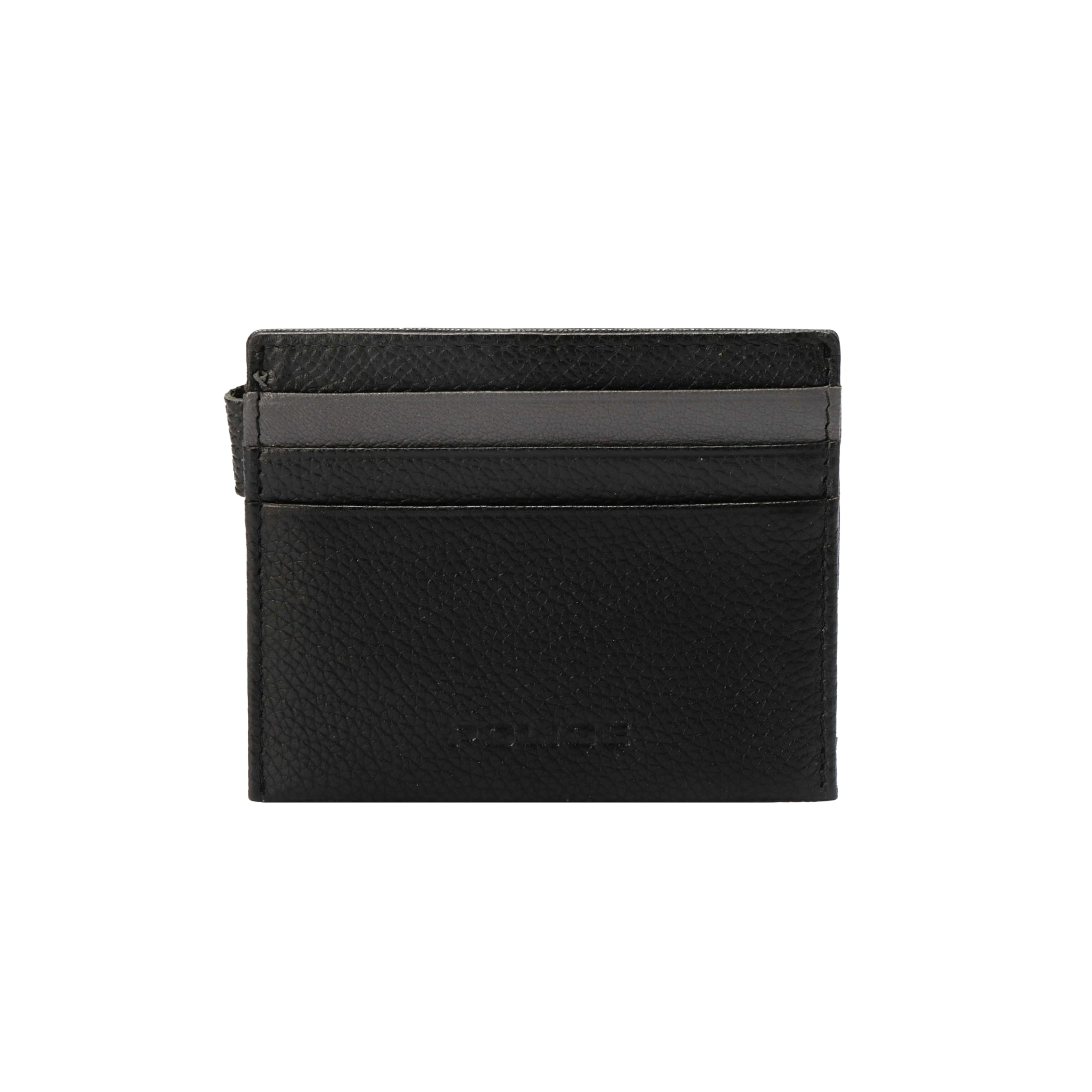 Genuine Leather Michu Black/Stone Card Case with Multicard Slot |Leather Slim Skinny Fit 7 Credit Card Slots for Men & Women-image-24