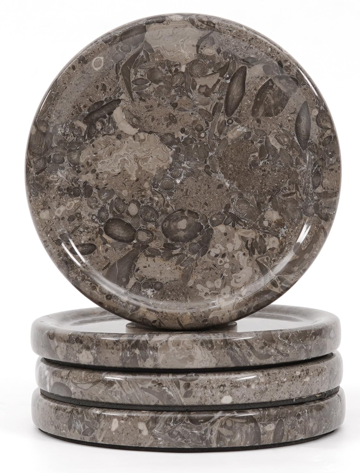 Earthen Crafts Oceanic Marble Coaster Set 4" – Desk, Farmhouse & Living Room Décor Essentials Pack of 4 Coasters - Dining Table Must-Have
