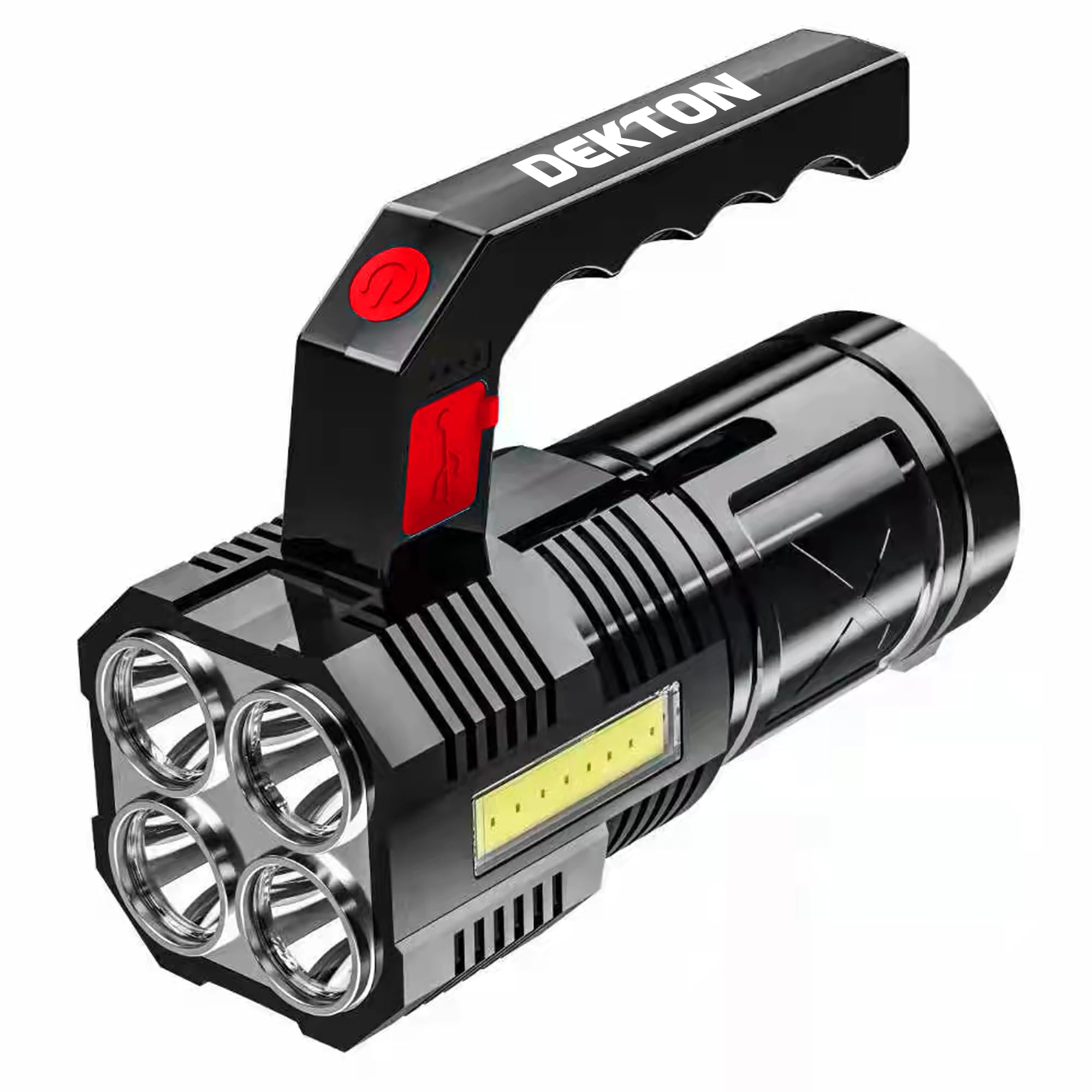Dekton Portable Rechargeable Multifunction Spot Light Lamp Torch 4 Beam 100M