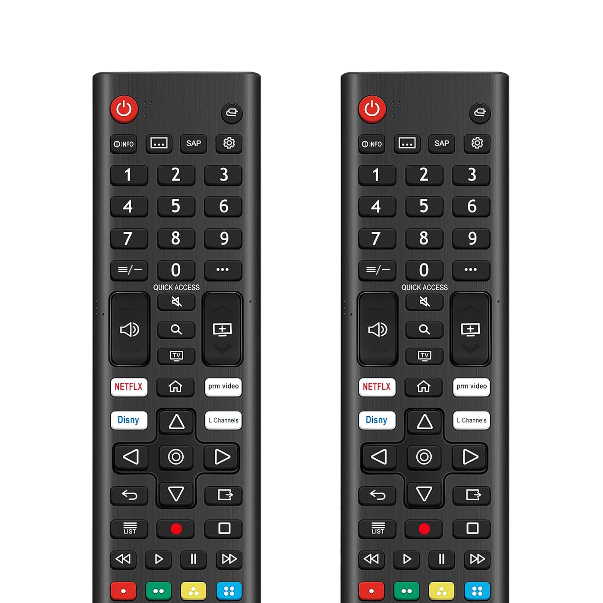(Pack of 2) Universal Remote for LG Smart TV Remote Control Replacement, Compatible with All LG LCD LED OLED UHD HDTV 3D 4K Smart TV Models - Easy