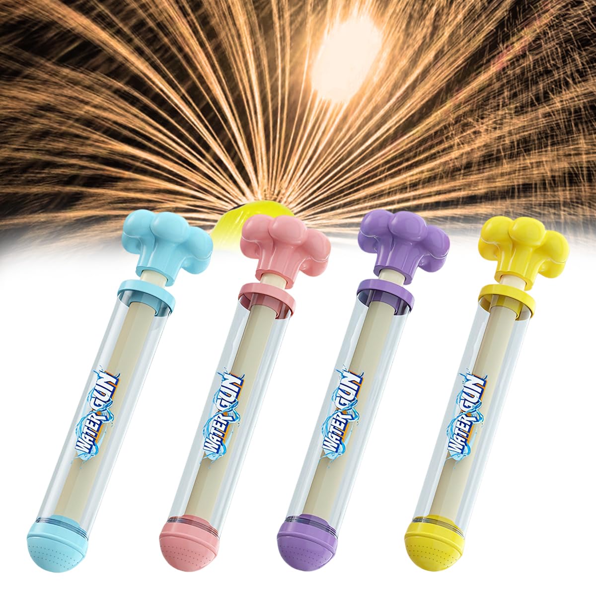 Water Gun 4 Pistolets à Eau Feux D'artifice - Jouet Piscine, Plage