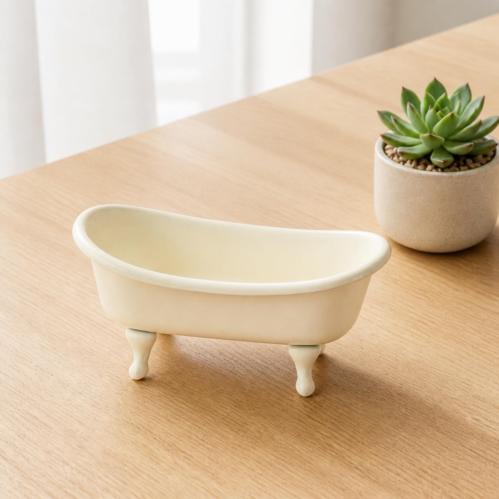 kowaku Mini Vasca da Bagno Liscia Elegante, Vasca da Bagno in Miniatura, Raffinata, per Diorama