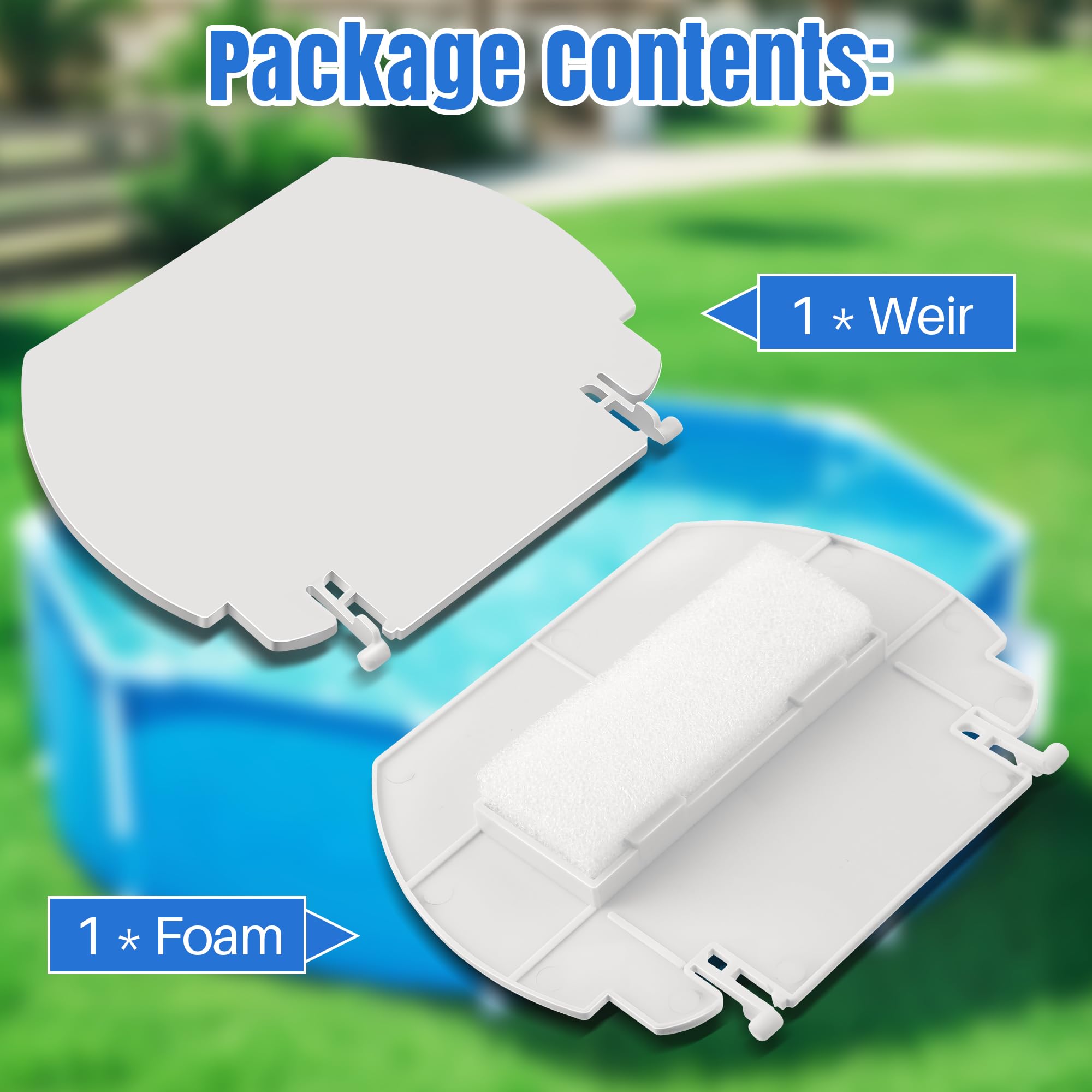 Summer Waves Pool Parts Feekoon Replacement Parts Weir & Foam Compatible  With Summer Waves Pool Pump SFX Filter Systems SFX600 / SFX1000 / SFX1500  Models P58SFX000, Above-Ground Swimming Pools Filter Pump Skimmer