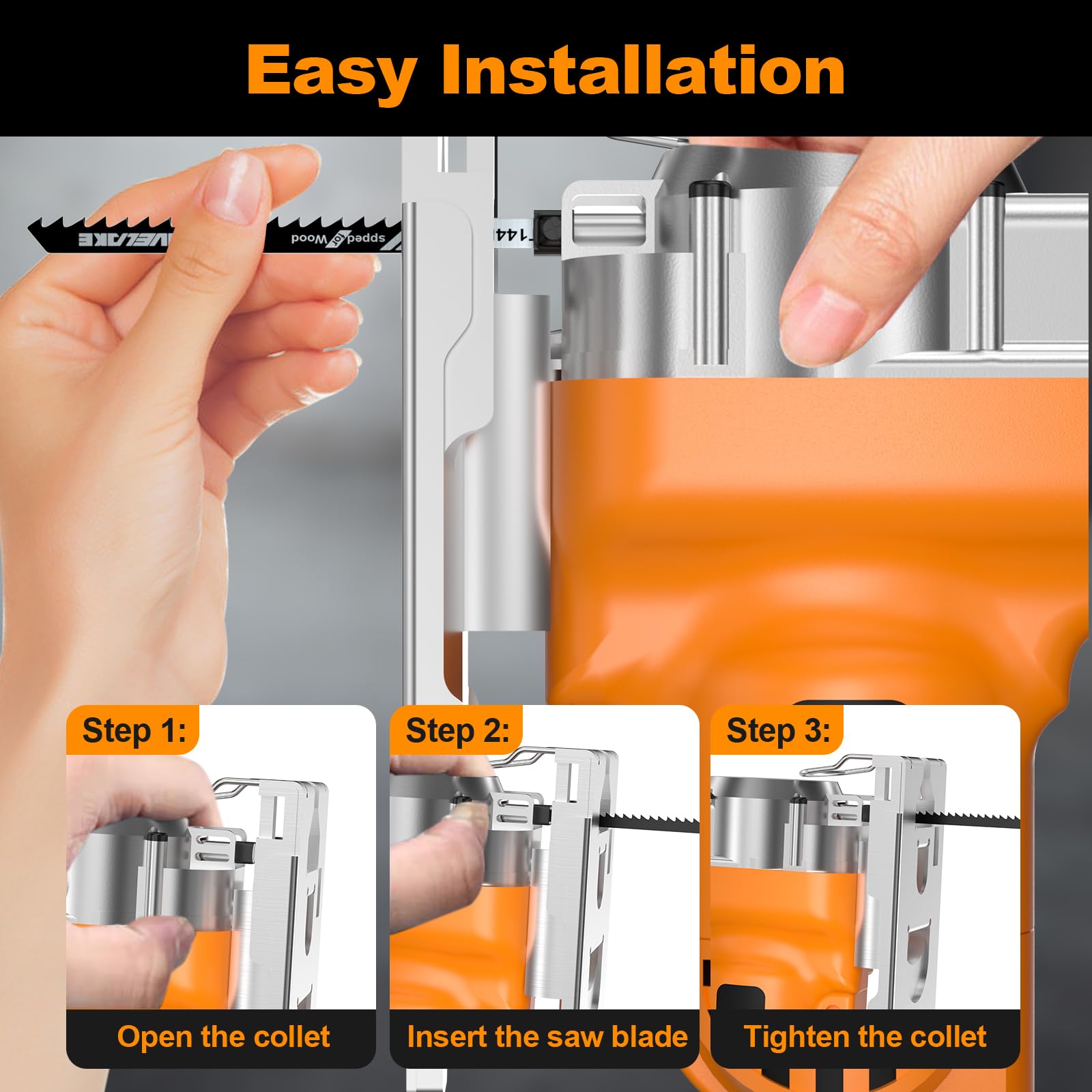 Juego de 40 cuchillas de sierra de calar con mango en T con funda, cuchillas de repuesto surtidas para madera, plástico y metal (T118AF, T118BF, T101AO, T119BO, T101B, T101BR, T111C, T244D, T144D)
