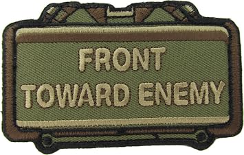 Mil-Spec Monkey Claymore Mine Morale Patch - Front Toward Enemy Woodland Green