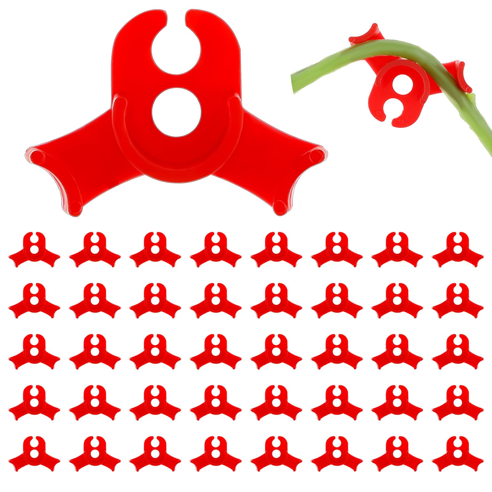 40 Clip Per Piante - Supporto Per Steli Con Angolo 90° - Rosse E Verdi Per Allenamento LST - Foto 7