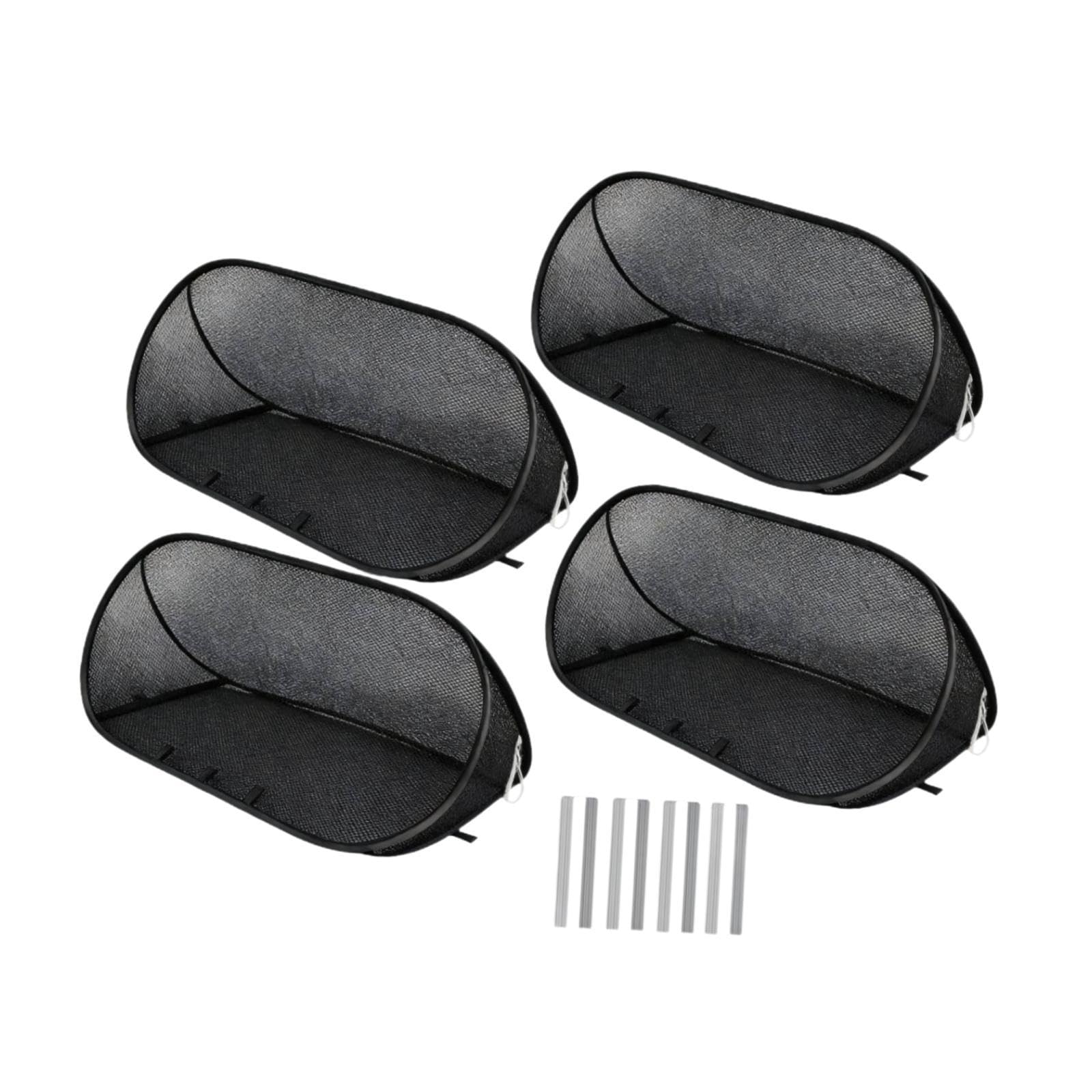 4 Piezas Plant Cover Tent para Barrera contra Aves Tela de Malla Transpirable Reutilizable con Función de Protección Vegetal Adecuada para Jardines Pa, Negro
