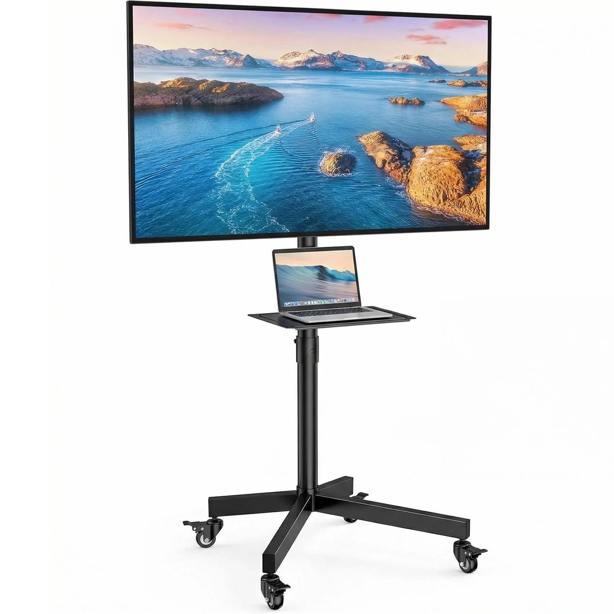 VEVOR Mobiele TV-Standaard voor 32-70 Inch TV's, in Hoogte Verstelbare