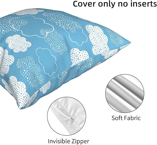 Miniatura 3 de Aimeryup Throw Pillow Covers 12x12 Inch Blue White Cloud Decorative Pillow Covers Cushion Covers cojines decorativos para sala Pillow Cases Cute