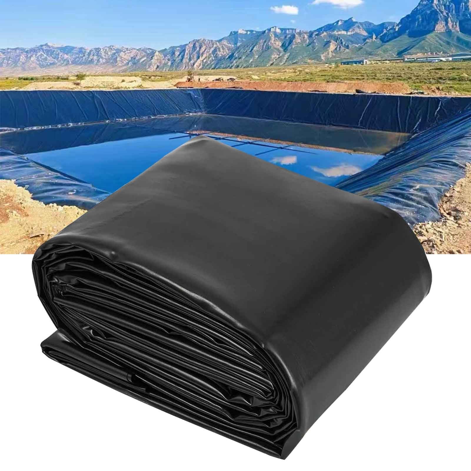 DMCHENGMA Black HDPE Pond Liner, 5 Mil Large Fish Ponds Lining, Heavy Duty Flexible Waterproof Sheet for Garden Ponds, Fish Ponds, Water Features, Streams Fountains(2x5m(6.5x16.4ft))