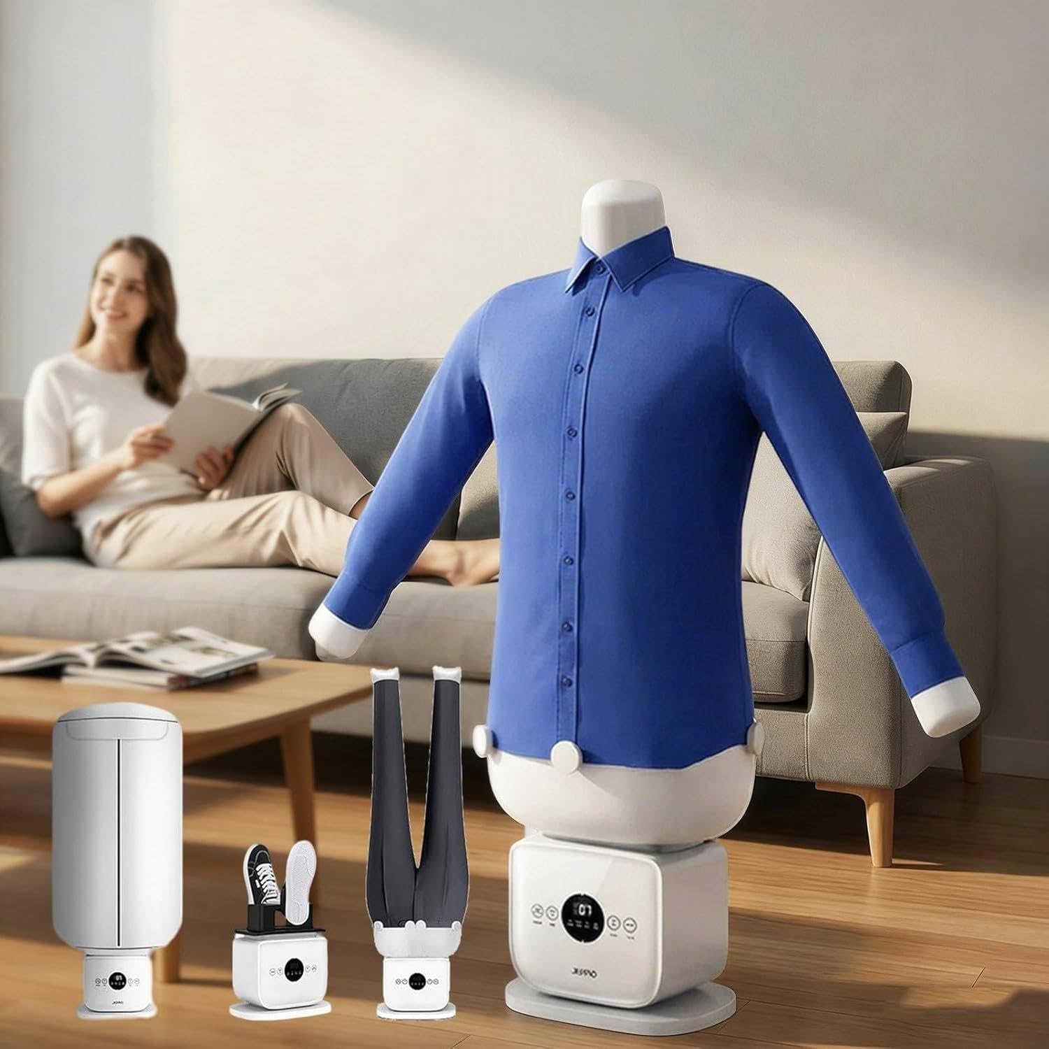 Automatic Ironing Machine for Home, 2026 Upgraded Touched Hands-Free Automatic Steam Iron, 8 Minutes Quick Ironed Dry, Steamer 360° Without Blind Spots Drying for Shirts, Pants, Shoes, ETC(C)