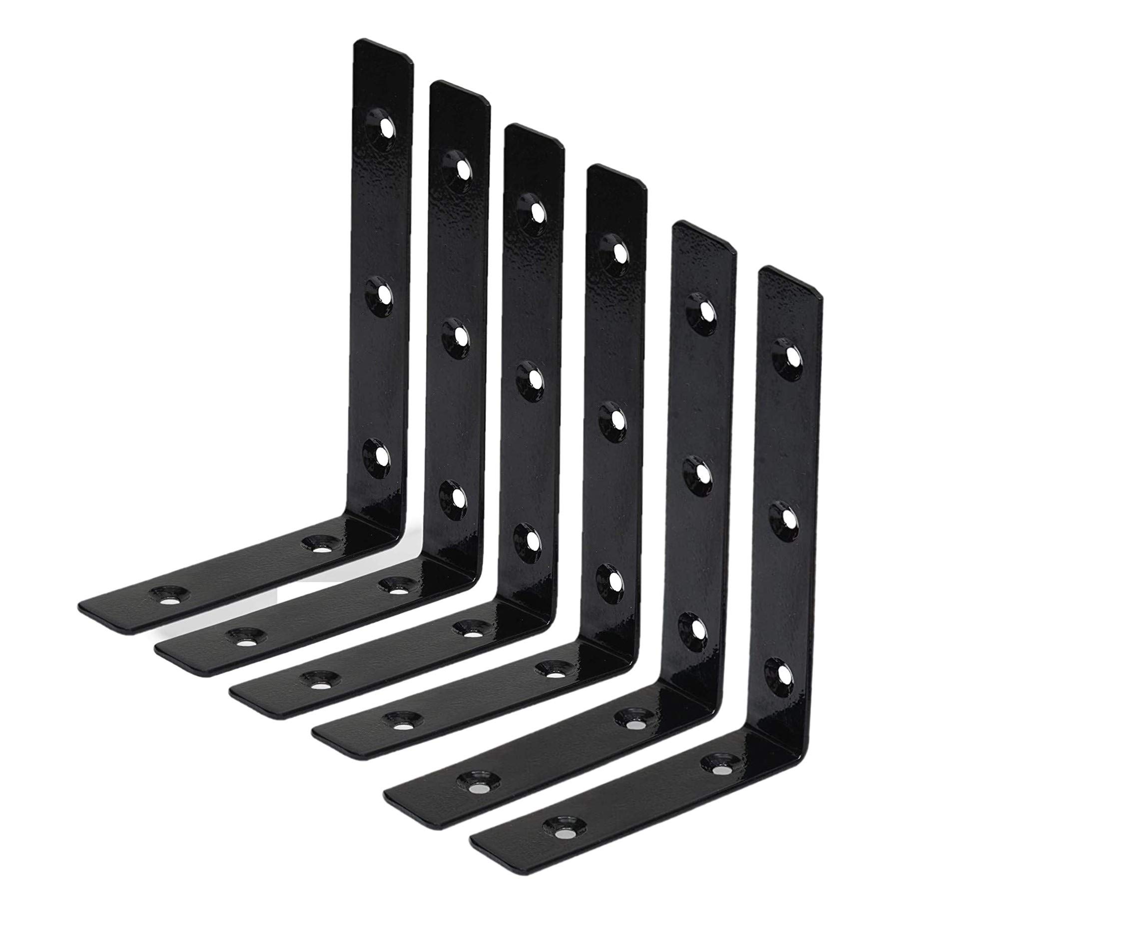 bvslf Wall Bracket for Shelves, Wall Bracket for Home Decor, Metal L Shaped Angle Bracket for Wall Shelf with Matching Screws - Pack of 6 (6  x 4 )) (B08Y7W8CX4) Amazon Price History, Amazon Price Tracker
