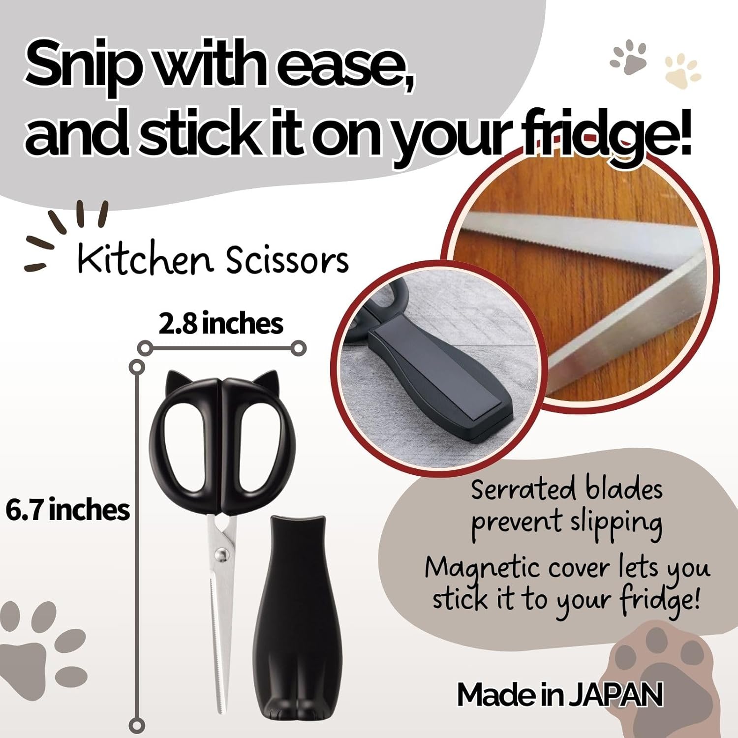 Cute Kawaii Cat-Themed Santoku Knife & Fruit Knife & Kitchen Scissors & Soft Cutting Board & Microfiber Towel Set AB5801,DH2722,DH2721,AP5180