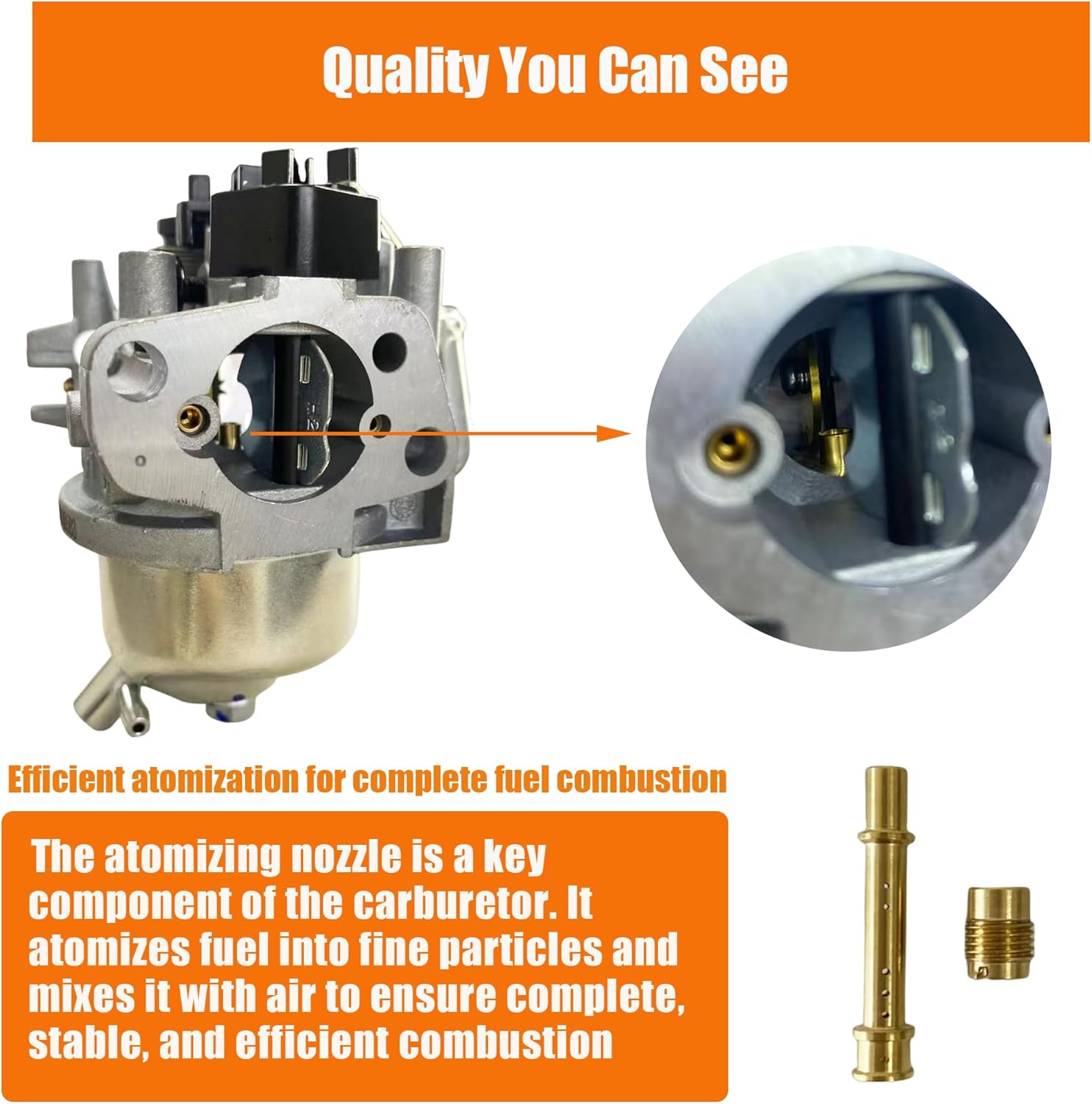 Huayi Carburetor Compatible with Cummins Onan P4500i Westinghouse IGen4500 Inverter Generator 224cc OHV Engine