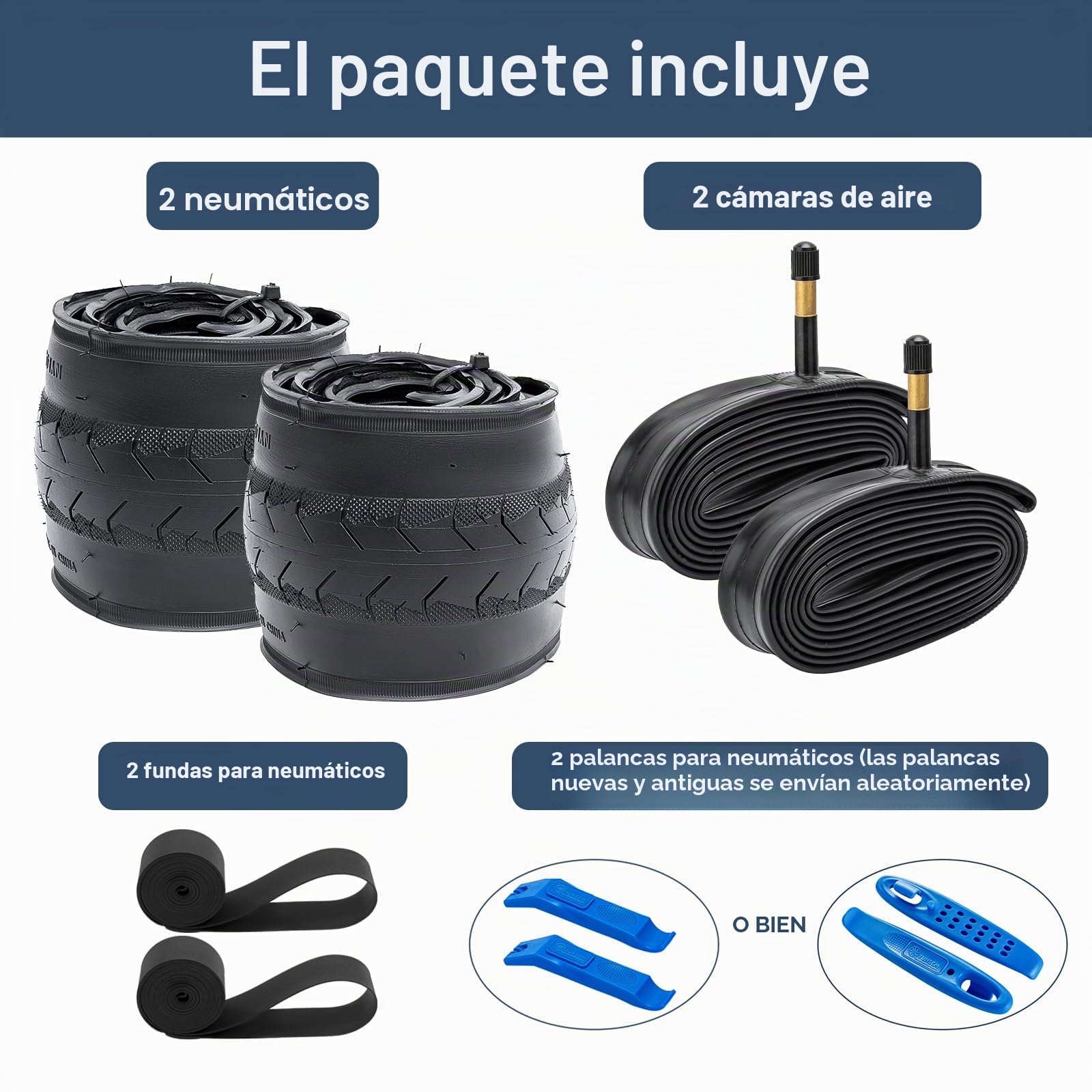YunSCM Juego de 2 neumáticos plegables para bicicleta de 28 pulgadas, 28 x 1,50, 700 x 38 C, abrigo 40 – 622 y 2 unidades 700 C, cámara AV48 mm, válvula compatible con bicicleta 700 x 38 C 38-622 700