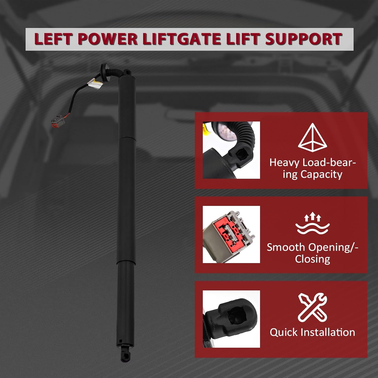 Liftgate Lift Support Compatible with Dodge Durango 2014-2023 Replace 2A-711557 68333902AC 68333902AD 68158562AA 68231351AA 68231351AB 68231351AC, Left Power Drive Assembly