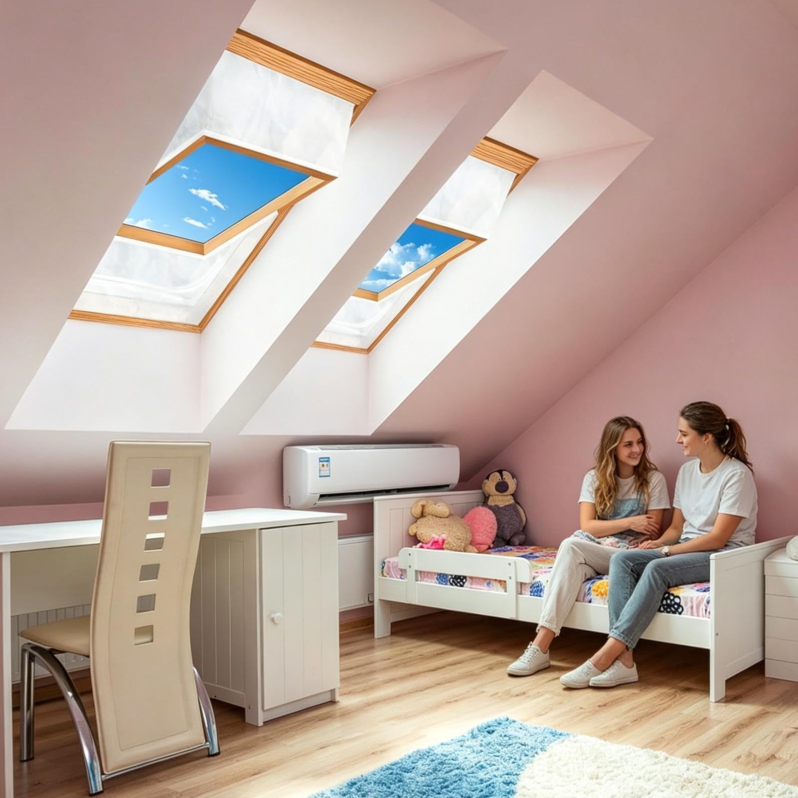 Kit Finestra per Condizionatore Portatile Set Isolamento Unità AC Mobile | Kit Tenuta Sfogo Aria Condizionata Per Casa Appartamento Camera da Dormitorio Ufficio Soggiorno