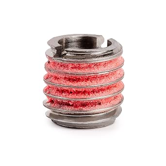 E-Z LOK Threaded Insert for Metal 303 Stainless Steel Thread Inserts M6-1.0 Internal Threads, 3/8-16 External Threads, 10.31mm Length, Pack of 5