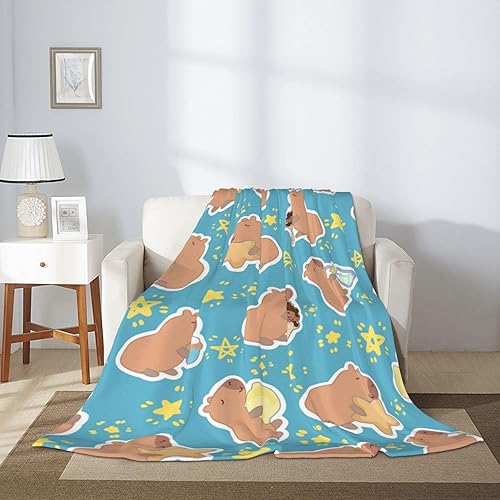Miniatura 2 de Bonita manta Capybara, regalos Capybara para niños y adultos, manta de franela de felpa suave para niñas y niños, manta Capybara de animales de