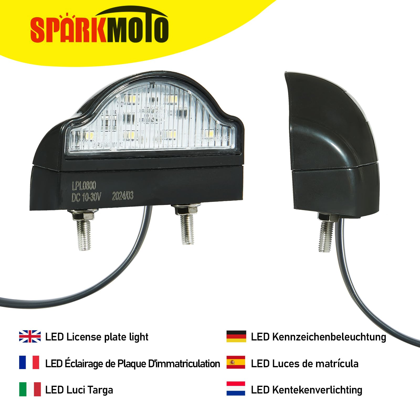 Luci Targa LED Per Rimorchio 12V/24V - Impermeabili IP65 | Illuminazione Posteriori Per Camion E Caravan - Foto 2