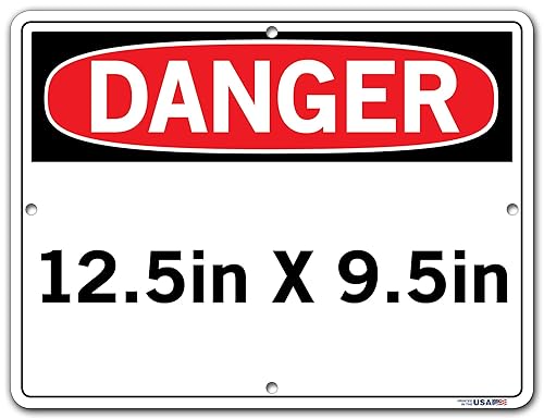 Miniatura 2 de VESTIL DANGER SIGN SI-D-61-B-AL-063-S ALUMINUM .063" overall size 12.5"W x 9.5"H Overhead Crane GRÚA ELEVADA