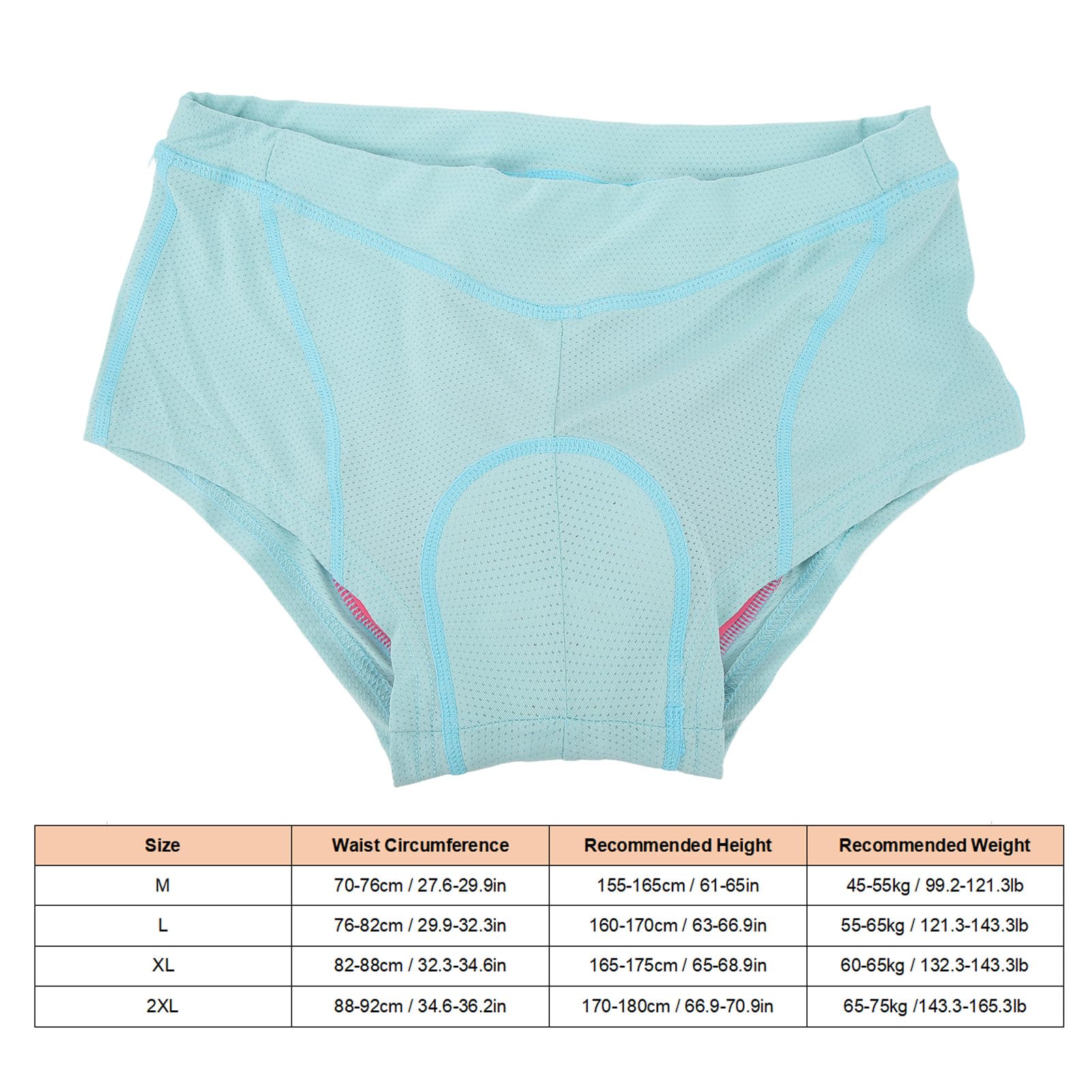 Shanrya Ropa Interior de Ciclismo Acolchada, Calzoncillos de Ciclismo Transpirables, Banda Elástica de Poliéster para Montar a Caballo (L)