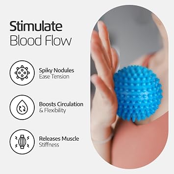 Logest Foot Massage Rollers and Balls for Trigger Point Therapy, Injury Rehabilitation & Deep Tissue Massage - 5-Piece Set Massage Roller, Lacrosse Ball, Peanut Roller, Two Spike Balls