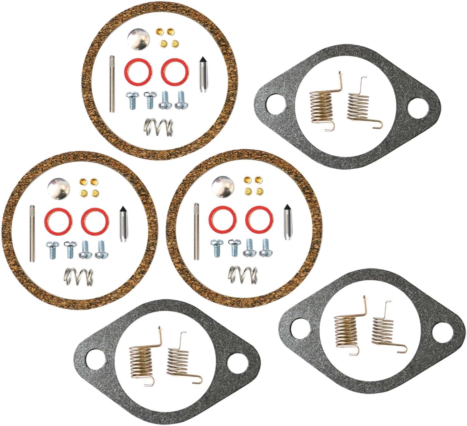 3 Set Carburetor Repair Kit Compatible With Mercury Force Outboard 90 95 HP Boat Motor Engine Rebuild Parts Carb Replacement FK10357 809735A1
