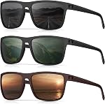 Lunettes de soleil polarisées pour hommes et femmes, lunettes de soleil rétro carrées pour conduire, pêcher, jouer au golf, légères, protection UV400