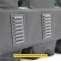 Vista 4 de MELOTOUGH 14 inch Supply bag Open Top Tote tool bag Tool Organizer bag with shoulder strap for Cleaner, Contractor, HVAC (Gray)