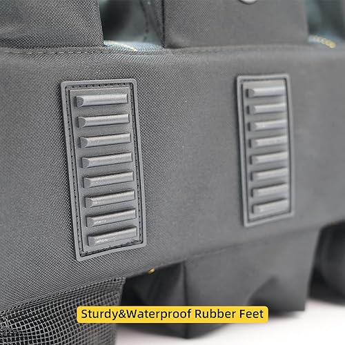 Miniatura 4 de MELOTOUGH Bolsa de suministro de 14 pulgadas Bolsa de herramientas con parte superior abierta Bolsa organizadora de herramientas con correa para el