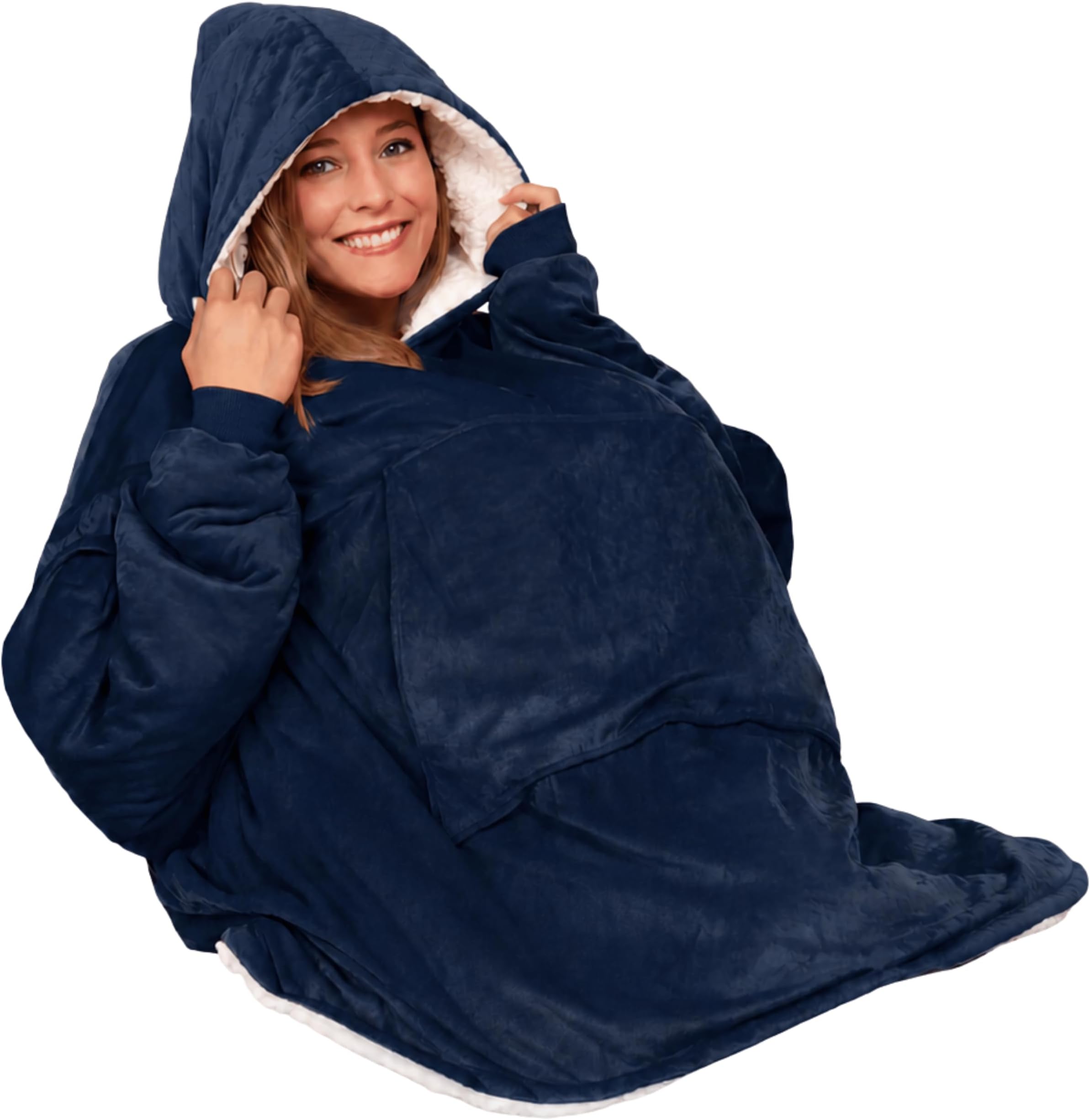 THE COMFY Original | From Shark Tank | Patented | Oversized Sherpa Wearable Blanket Hoodie| Gift for Women & Men | One Size