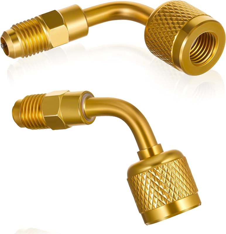 Adaptador de refrigerante A2L Otoolling 1/4" SAE Flare fêmea LH x 1/4" macho – 2 unidades