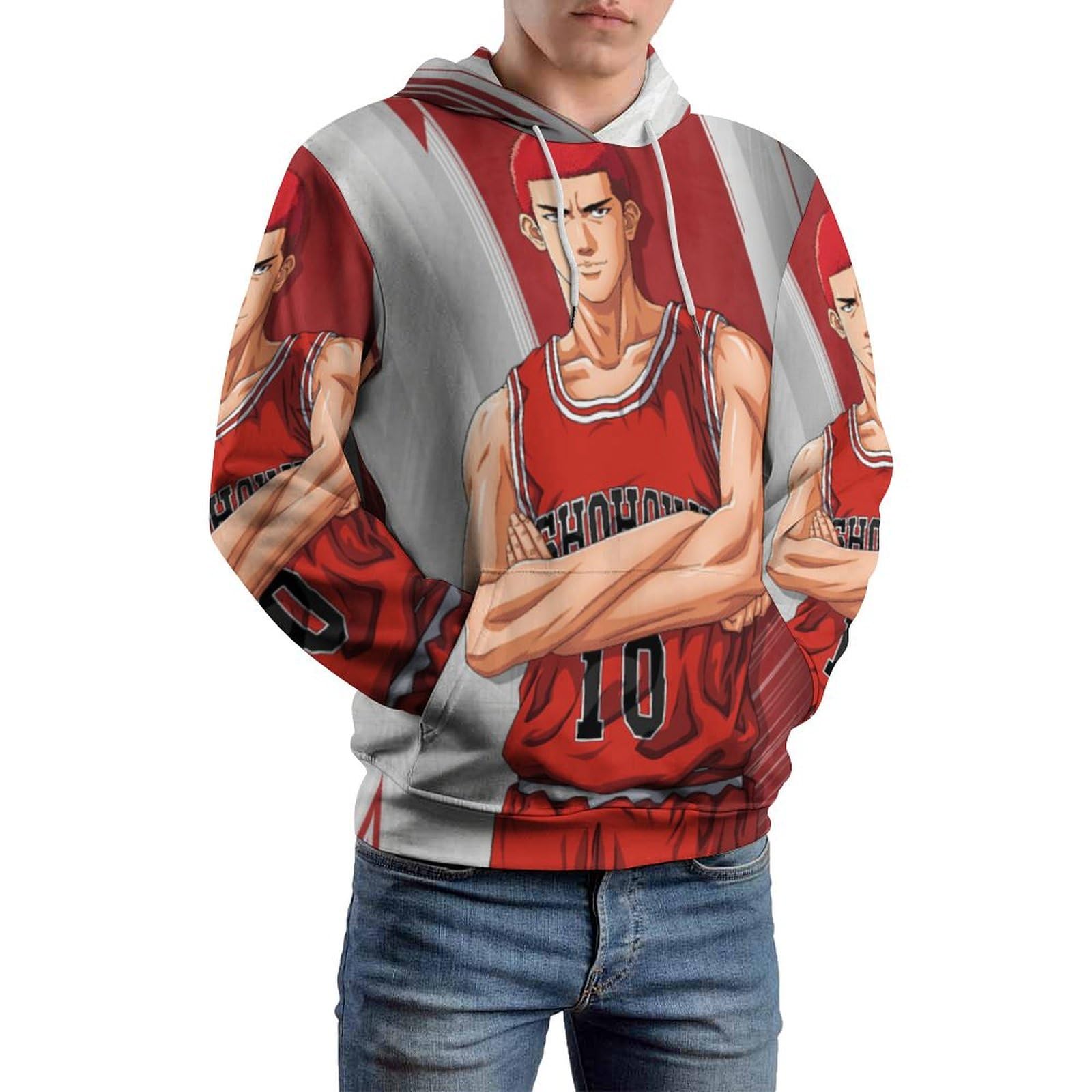 Amazon.co.jp: パーカー メンズ スラムダンク 桜木花道 長袖 ジップ