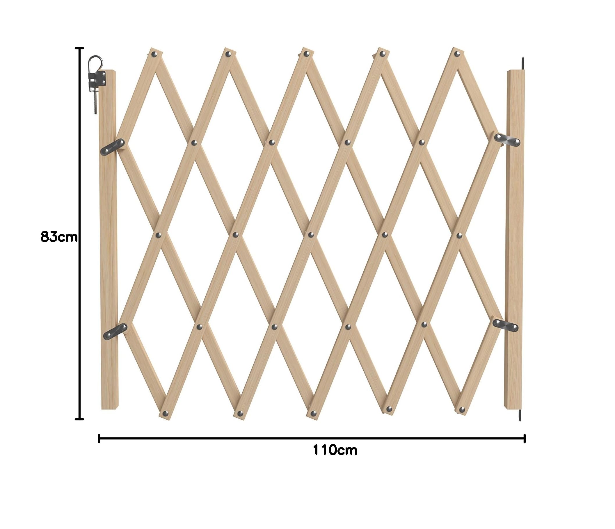 NORDLINGER Pro Barrière Animaux 742000 Stop'Fix - Bois 100% FSC - Extensible 60 à 1m10