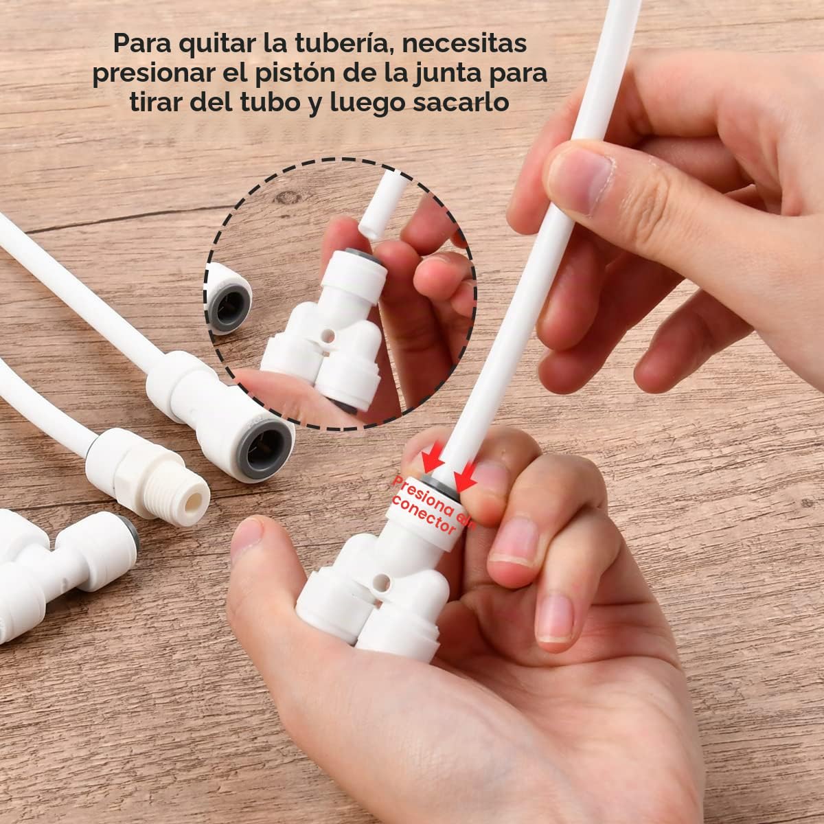 Kit de Tubos de Suministro de Agua de 10M,Tubo Osmosis 1/4" 30 Piezas Manguera de Suministro de Agua 6.35mm Conector Osmosis,Osmosis Inversa Sistema de Filtro para Refrigerador,Máquina Helado