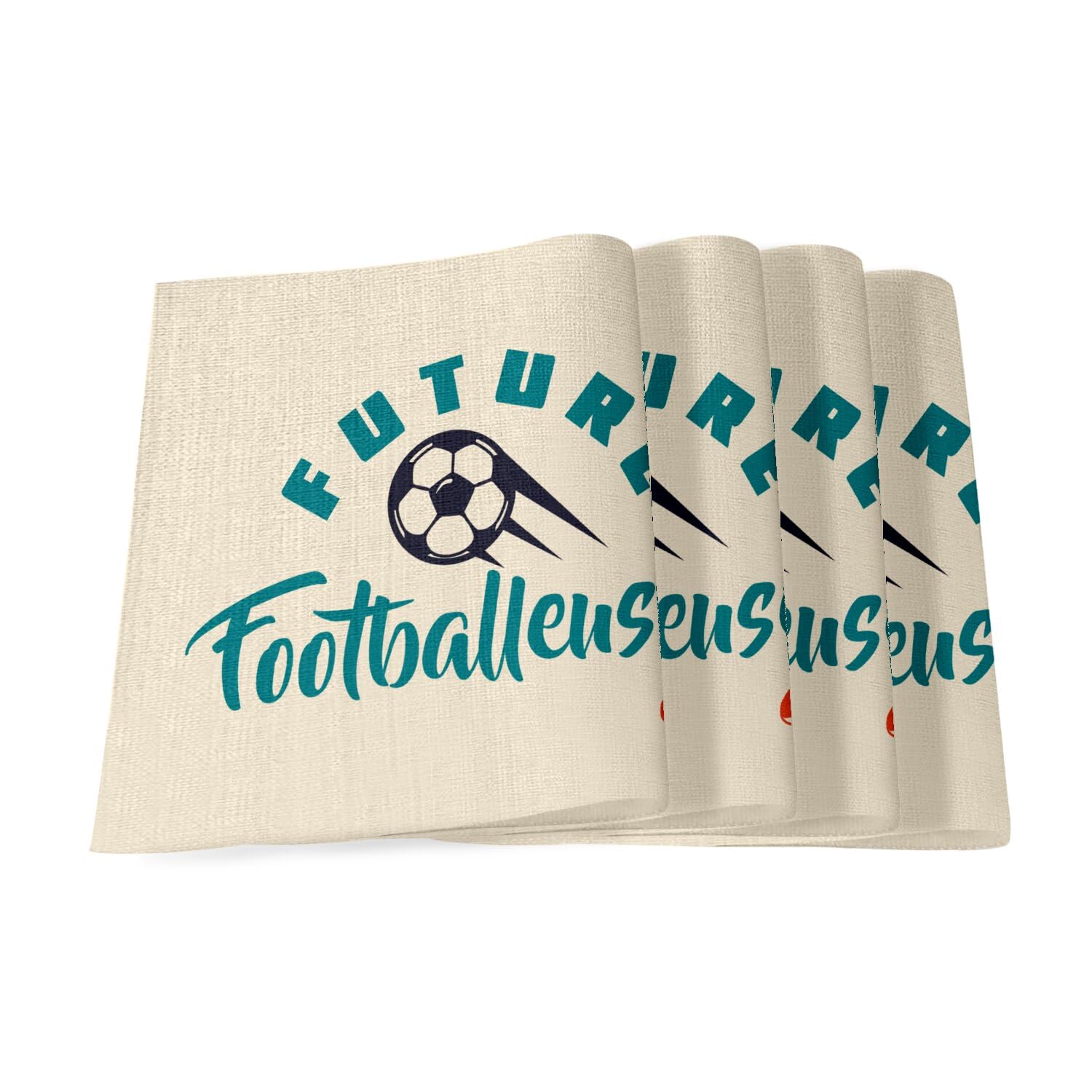 Set de table en lin Future Footballeuse cadeau idéal pour jeune joueuse