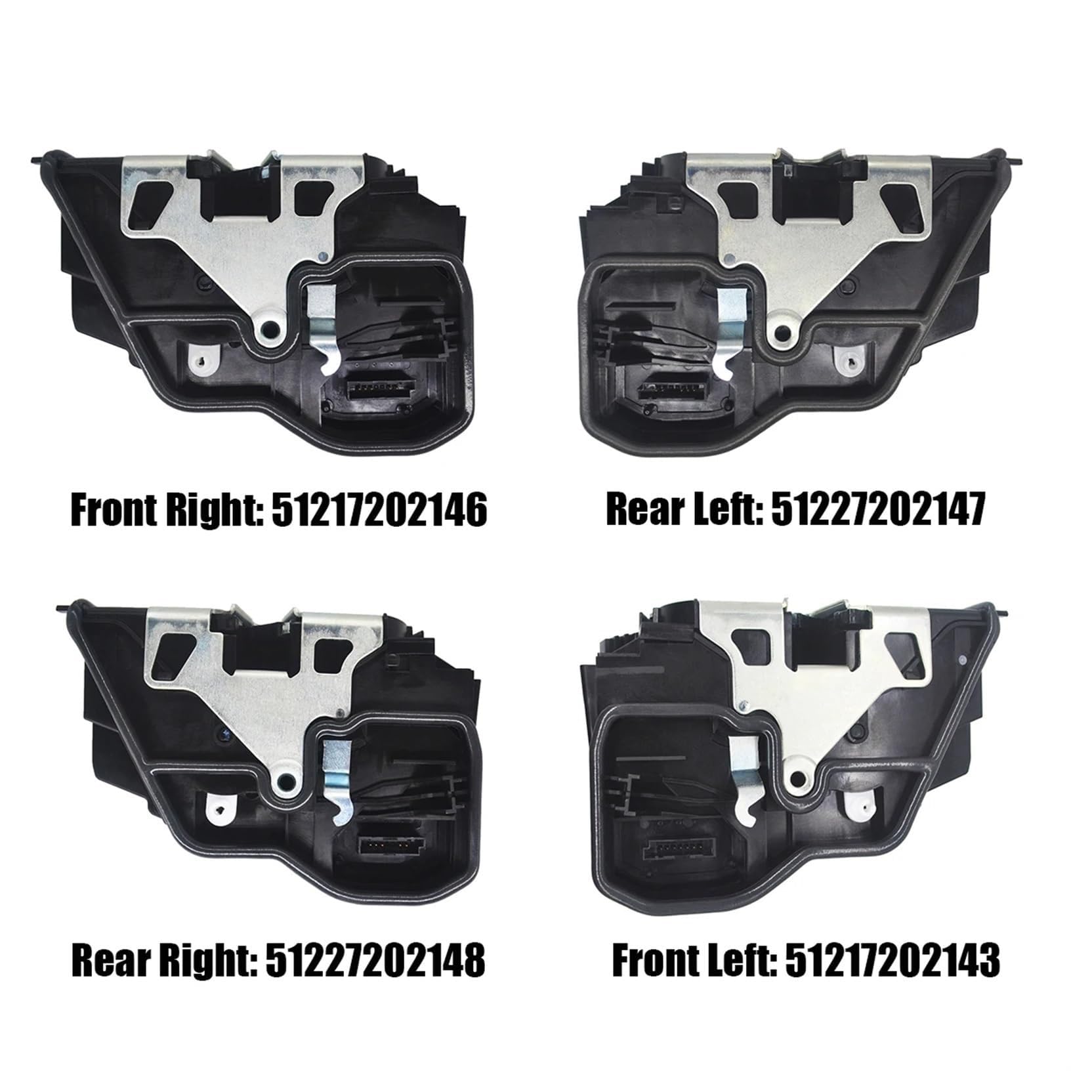 Actuador de cerradura puerta Motor cerradura puerta automóvil | Para X6 E60 E70 E90 2003-2010 OE 51217202143 51217202146 51227202147 51227202148 Trasera derecha