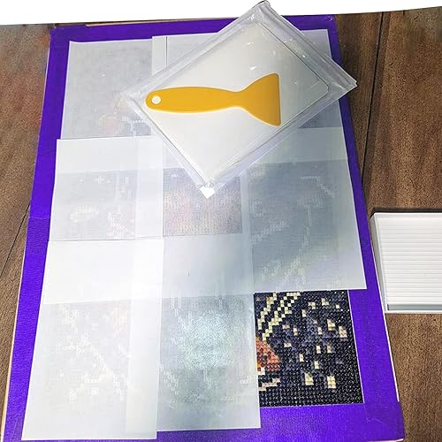 Miniatura 6 de 100 piezas de papel de liberación de diamante y pintura, 5.9 x 3.9 in de doble cara, papel de repuesto de cubierta antiadherente, accesorios y