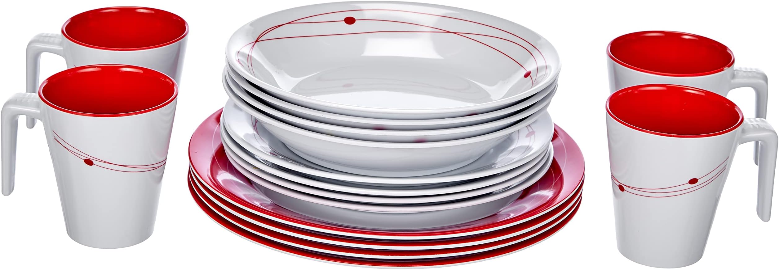 Brunner Melamin Set Cosmic 16 pcs. antislip