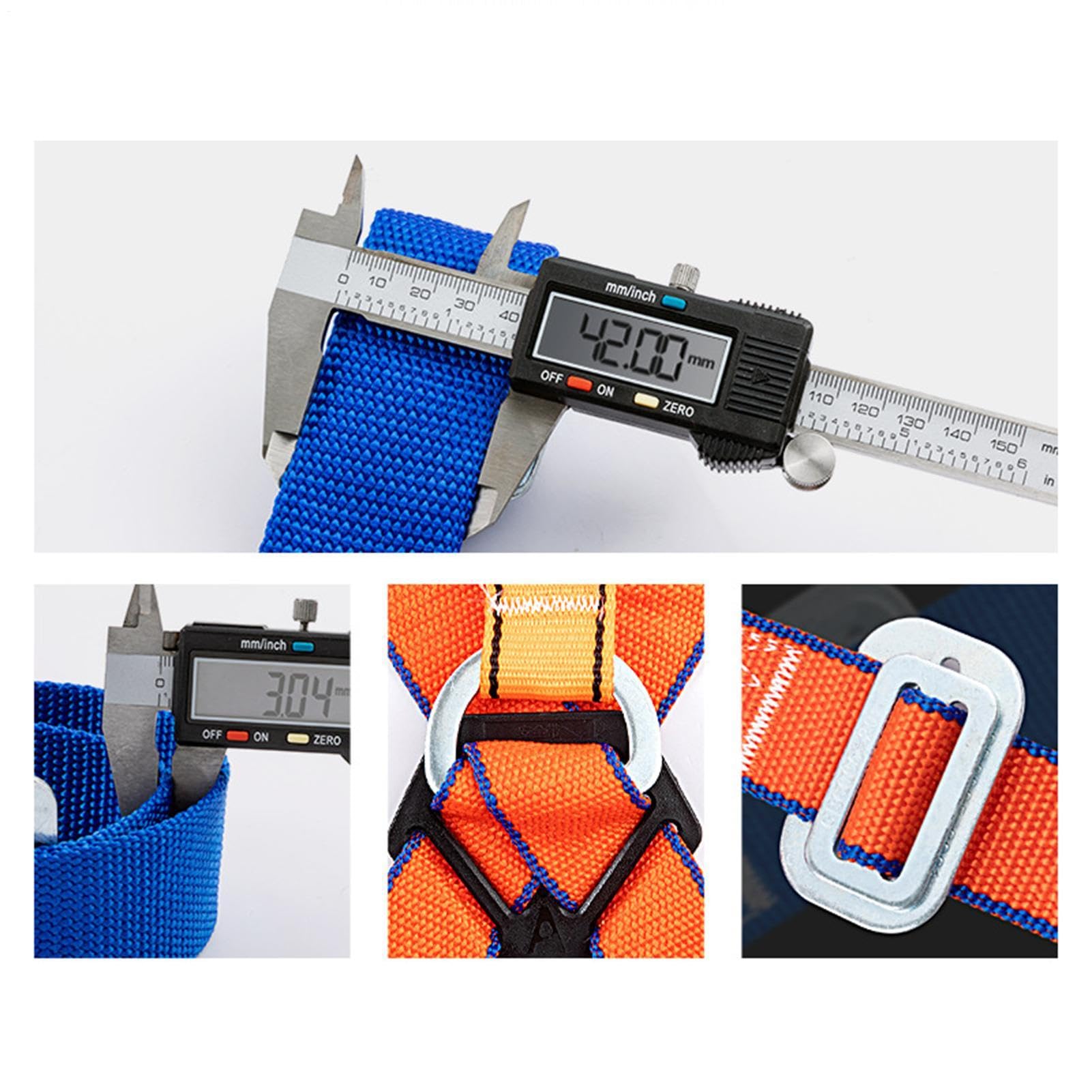 Arnés De Seguridad Arnés Corporal Completo de Trabajo de Alta Resistencia | Equipo Con Diseño Ergonómico Y Cuerda De Seguridad Absorbente De Impacto Para Poda De Árboles