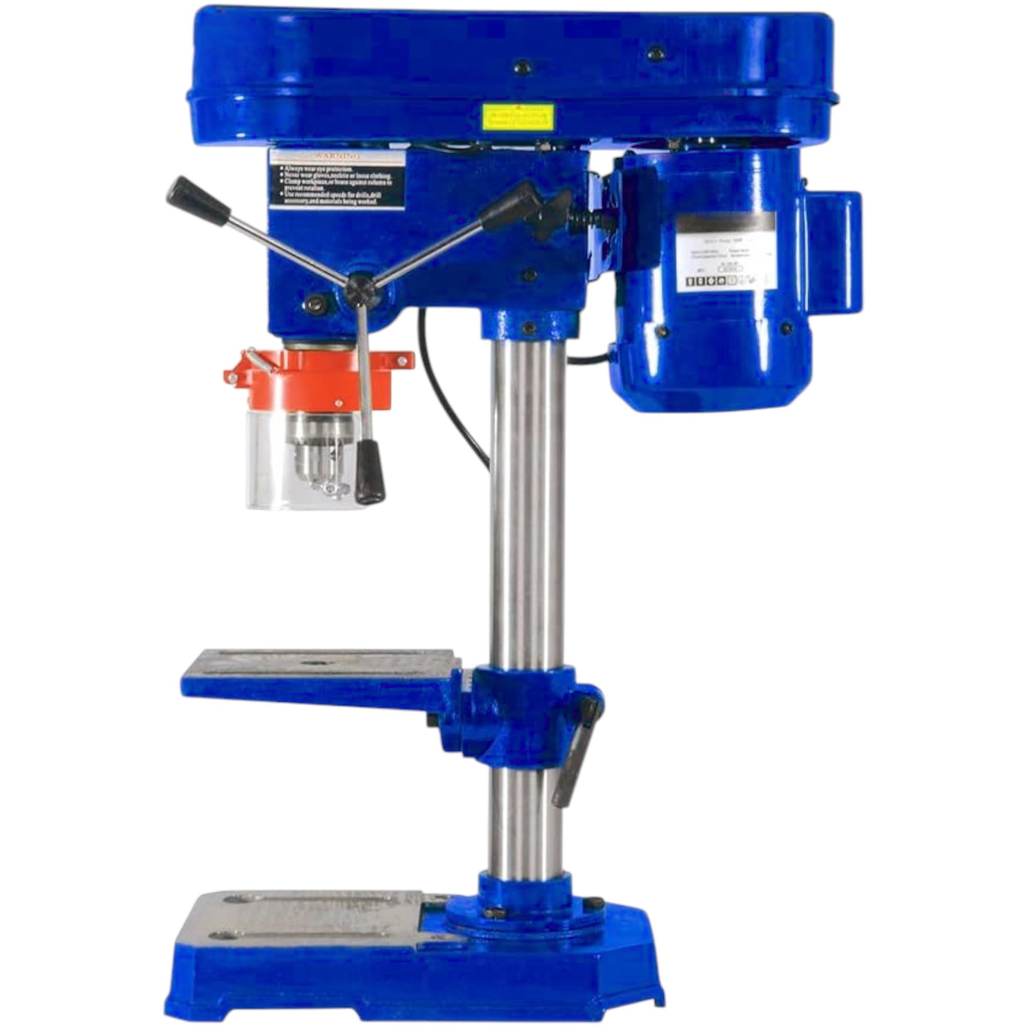 Trapano Elettrico a Colonna da Banco Potenza 350W Velocita 2650rpm Regolabile con Mandrino 13mm 580-2650RPM Arresto di profondità e Piano a Forare Regolabili Ampia Base