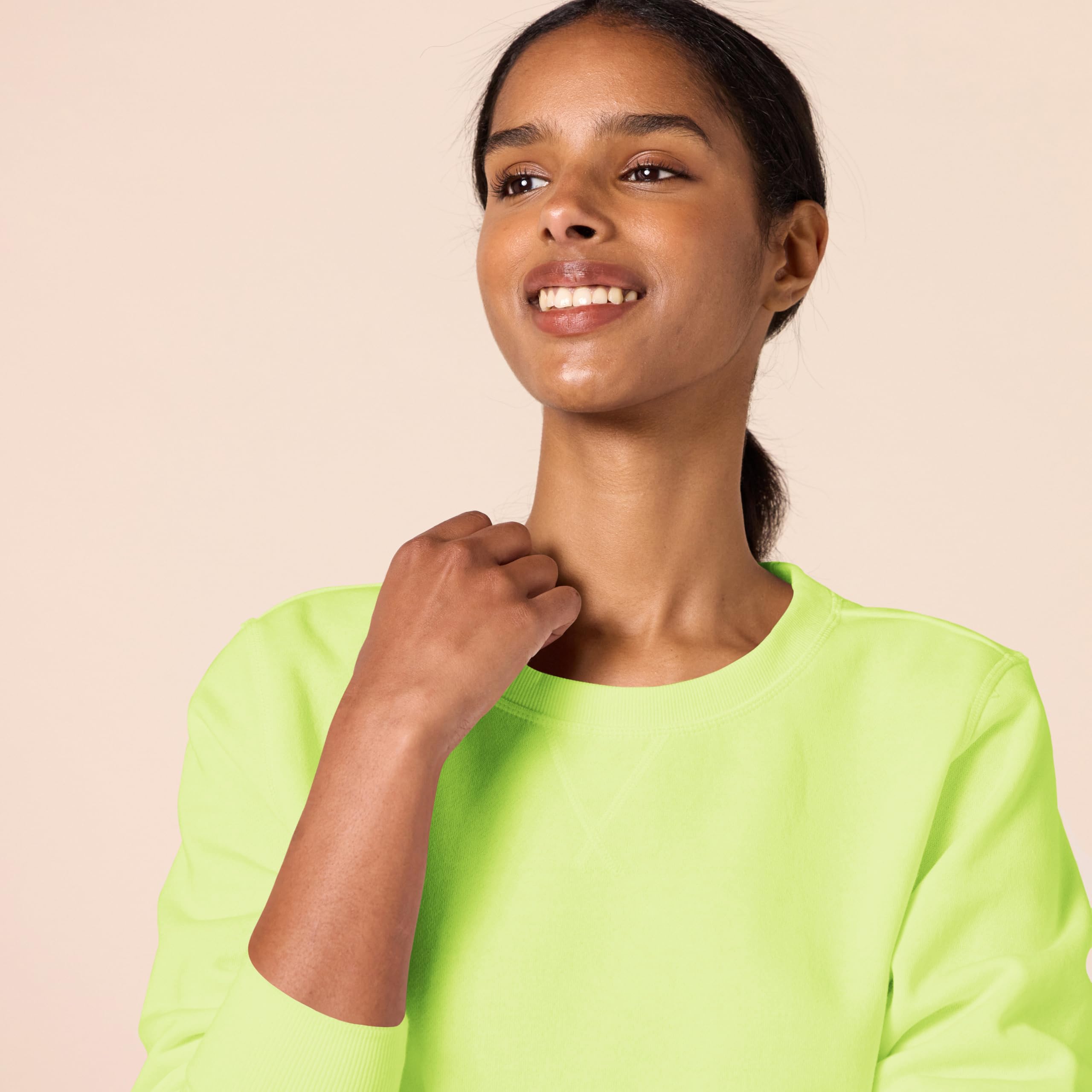 Amazon Essentials Felpa in Pile Girocollo (Disponibile in Taglie Forti) Donna