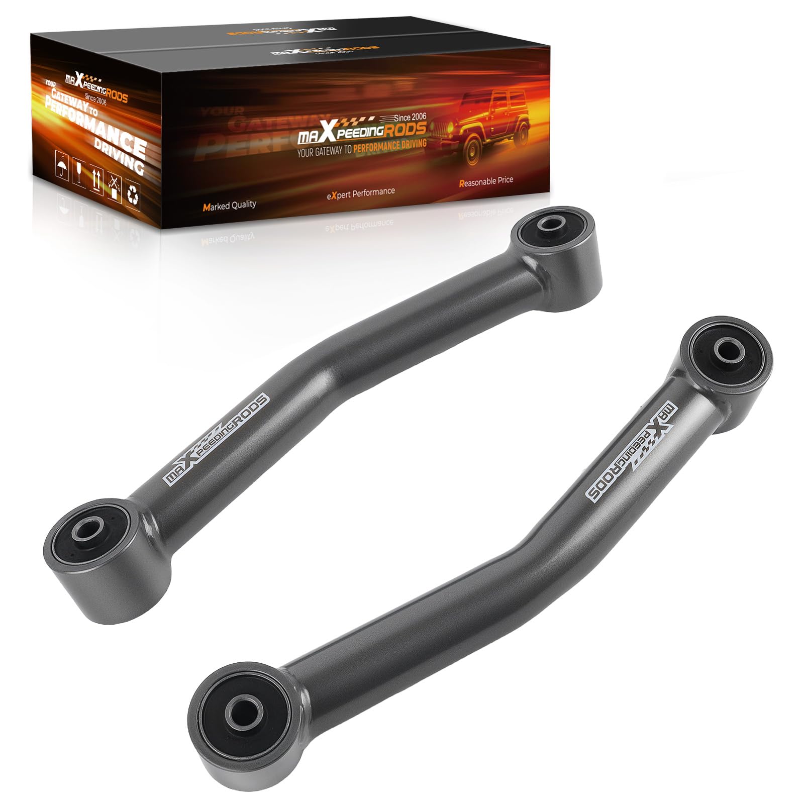 maXpeedingrods Fixed Lower Control Arms for Jeep Cherokee XJ Wrangler TJ LJ Comanche MJ w/3-4.5" Lift