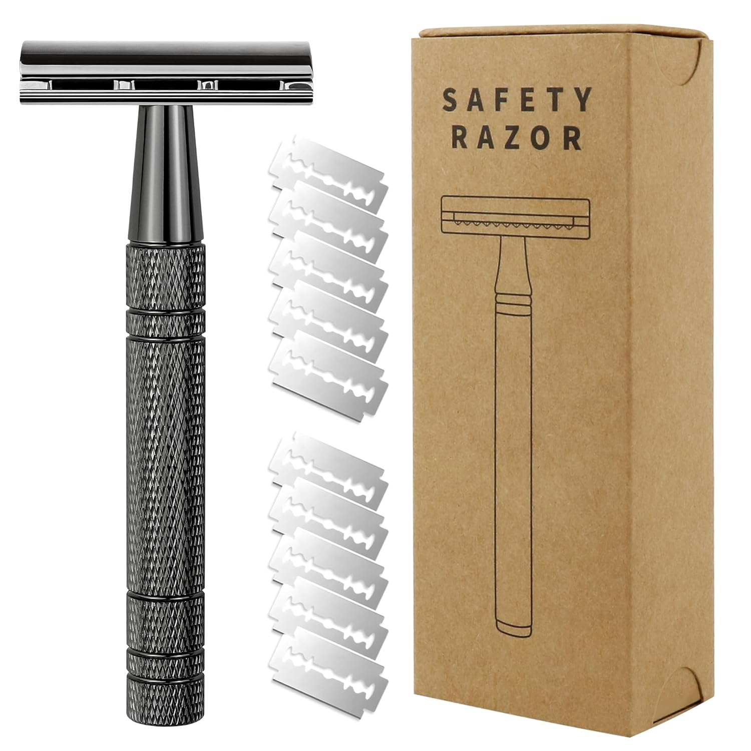 Amazon.com: Safety Razor, Single Blade Razors for Men, with 10 ...