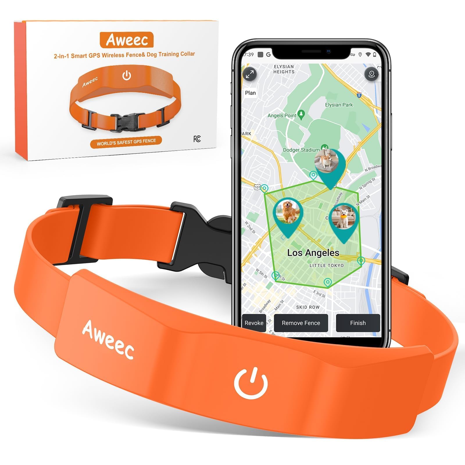 Aweec GPS Wireless Dog Fence Orange