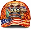 Gorra de béisbol personalizada del 250 aniversario de EE. UU., gorra de águila patriótica, 1776-2026, nombre personalizado 1