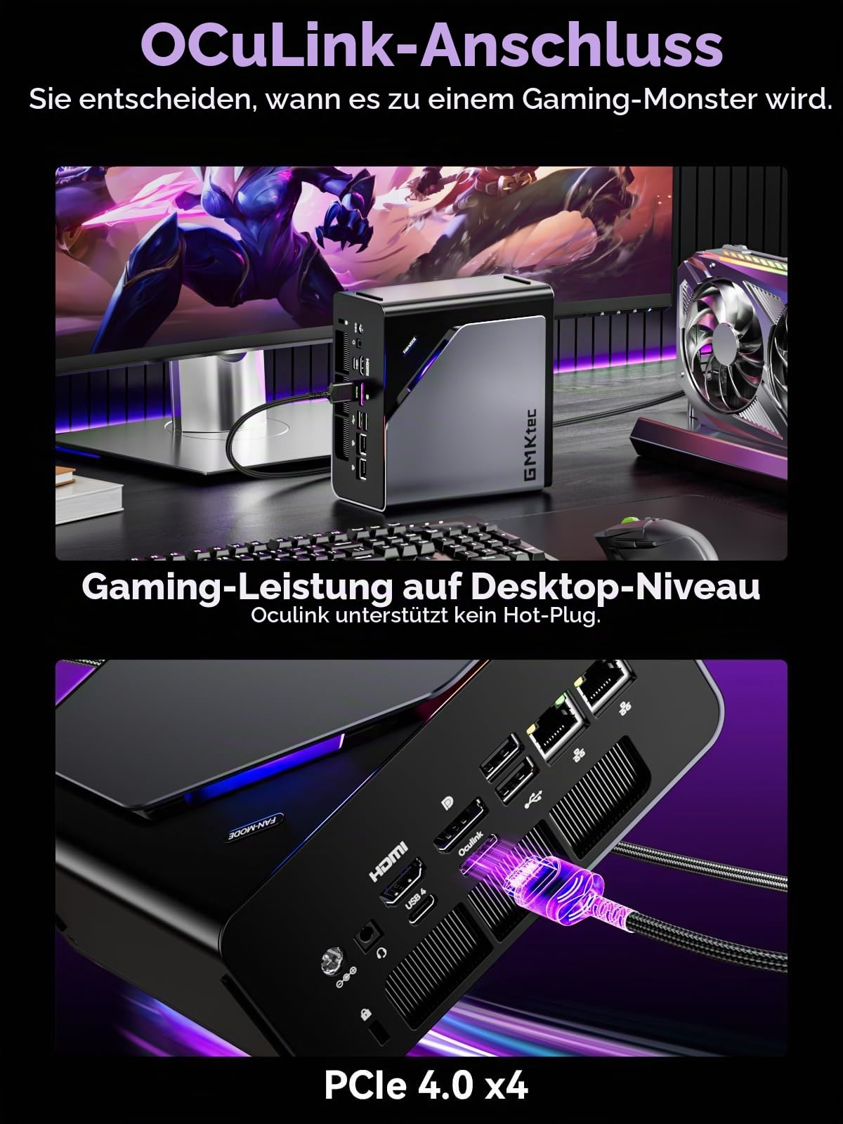 GMKtec (3 Jahren Garantie Mini PC, K15 Intel Core Ultra 5 125U(Turbo 4,3 GHz, 12C/14T) Desktop PC Computer W11 Pro 1 TB SSD 32 GB Dual DDR5 5600 MHz Dual-LAN 2,5 G WiFi 6 USB-C BT5.2 USB 3.2