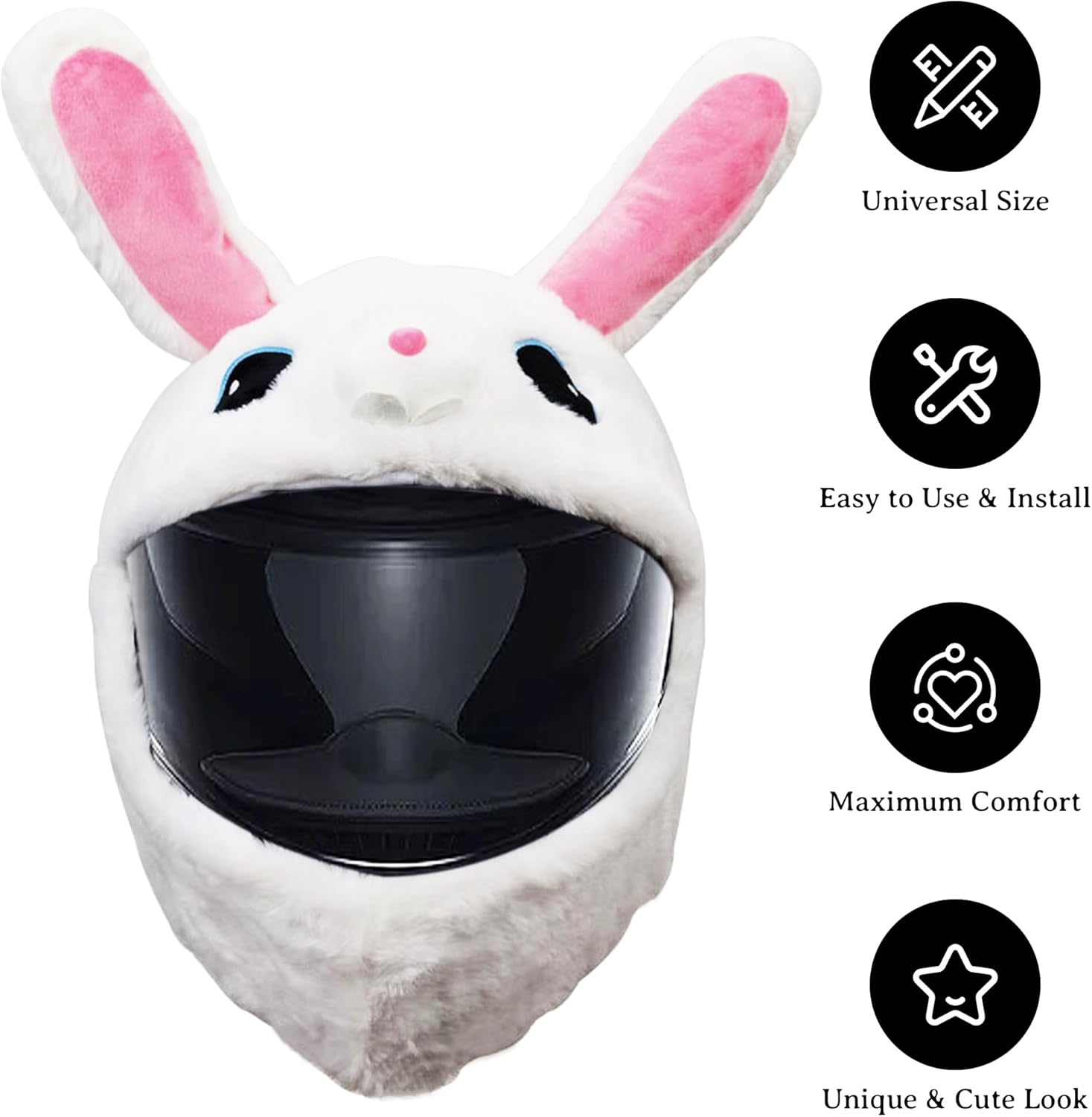 LSGGTIM Copertura Per Casco Da Motociclista Divertente Per Cani Casco Da Moto Cover Peluche Integrale Casco Protettivo In Tessuto Cover Casco Moto Caschi Personalizzati Cappello Completo Per Uomini - Foto 7