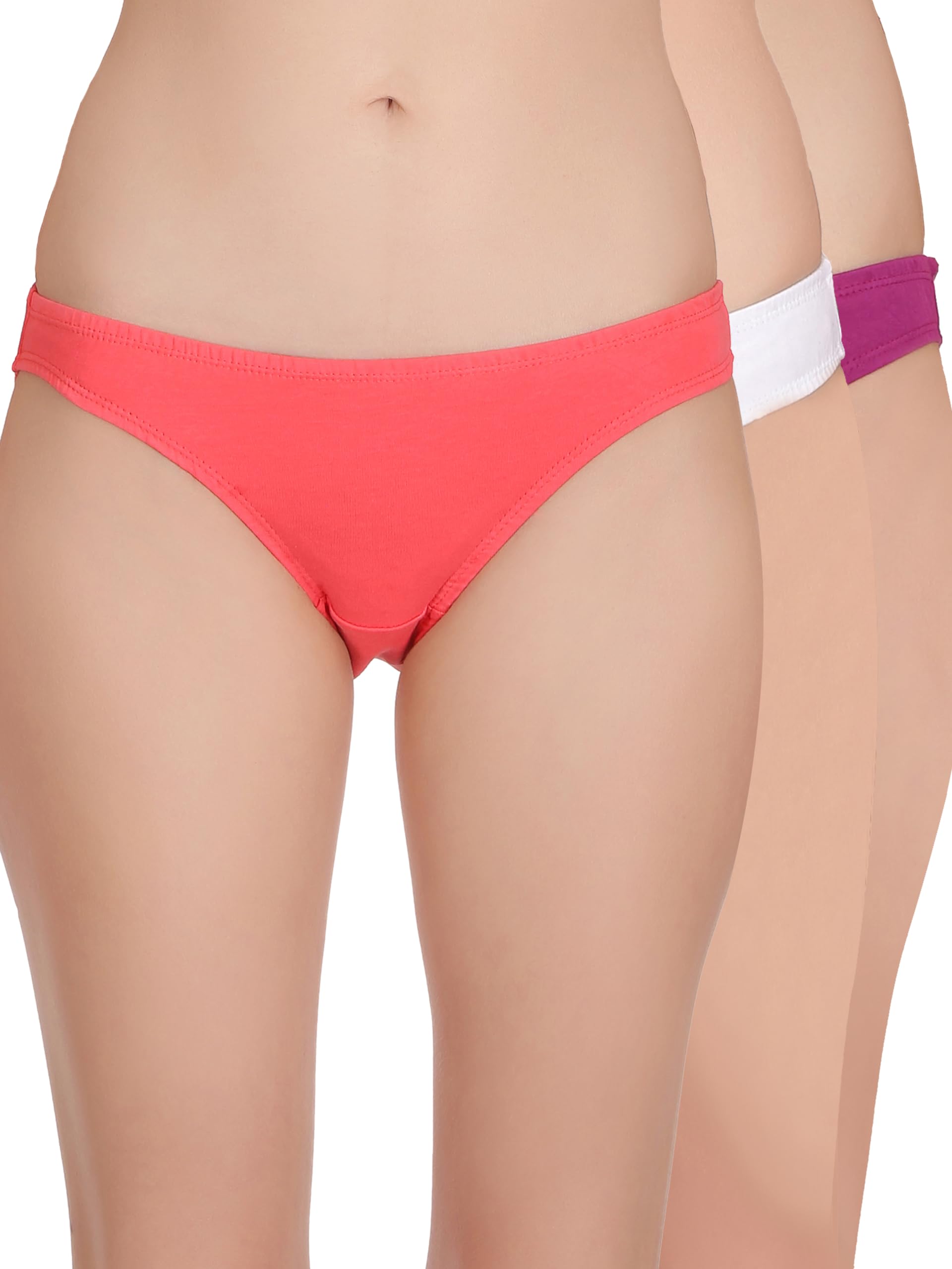 selfcare Women's Cotton Lycra Solid Panties Bikini Briefs Set (Pack of 3) (SN2455-XL)-picture-34